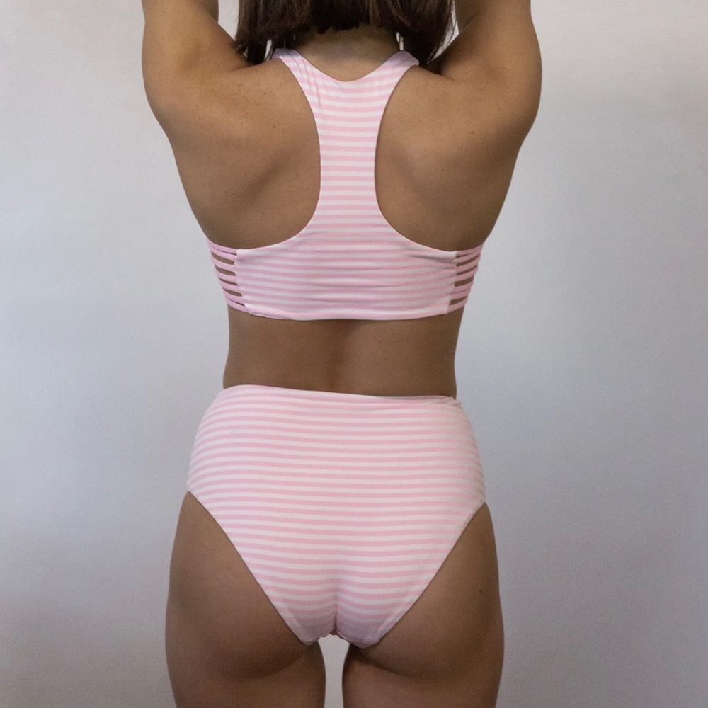 Janie & Jack Reversible Pink Stripe Bikini